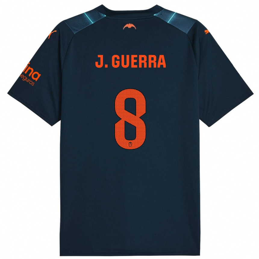 Kids Football Javi Guerra #8 Marine Blue Away Jersey 2023/24 T-Shirt