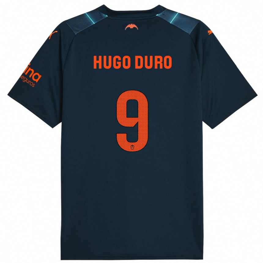 Kids Football Hugo Duro #9 Marine Blue Away Jersey 2023/24 T-Shirt