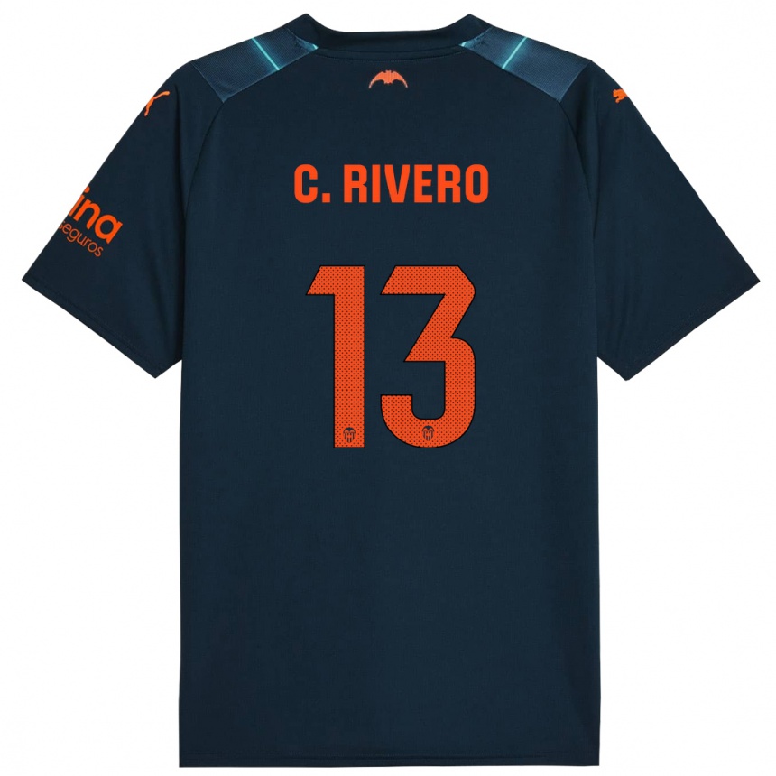 Kids Football Cristian Rivero #13 Marine Blue Away Jersey 2023/24 T-Shirt