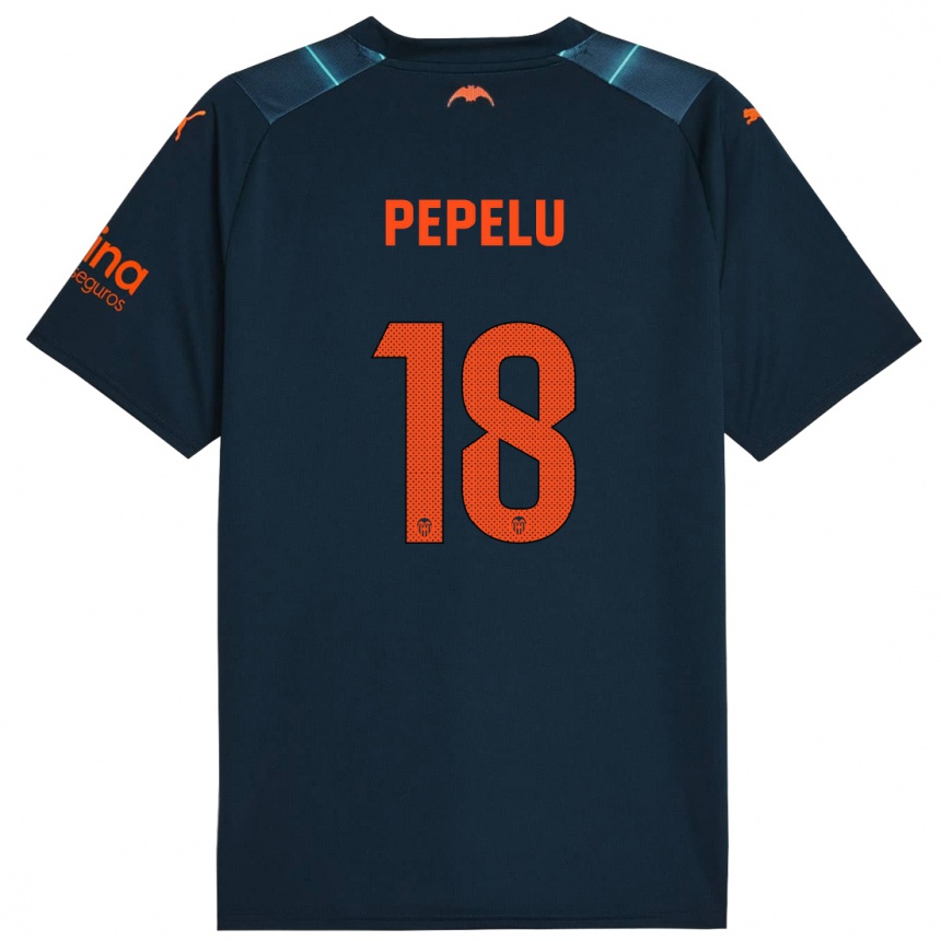 Kids Football Pepelu #18 Marine Blue Away Jersey 2023/24 T-Shirt