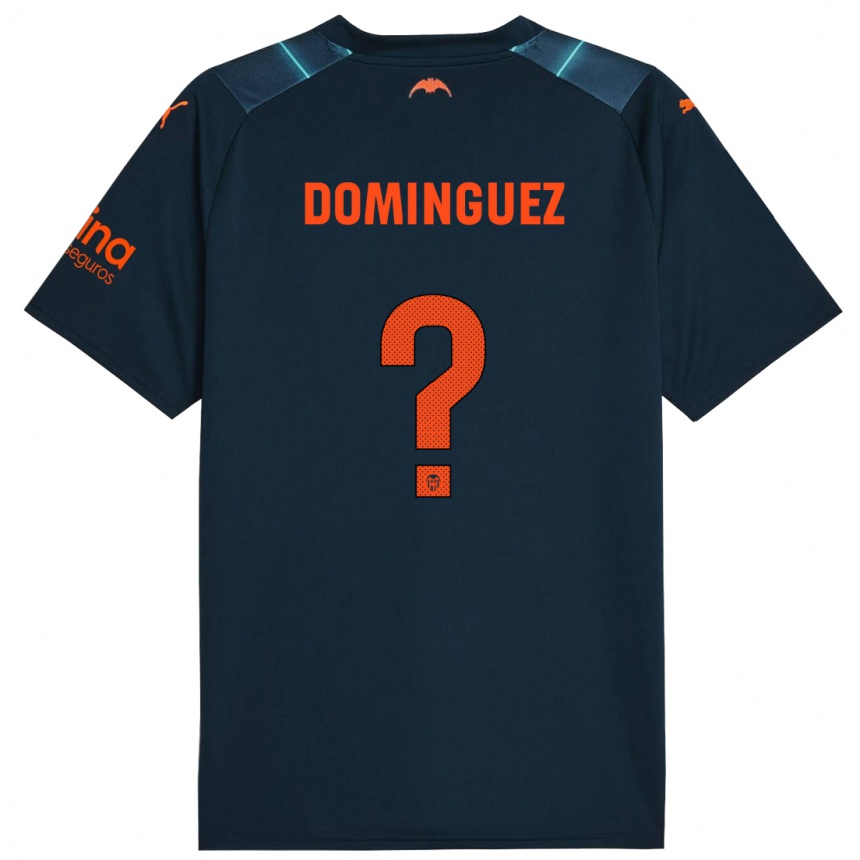 Kids Football Mario Dominguez #0 Marine Blue Away Jersey 2023/24 T-Shirt