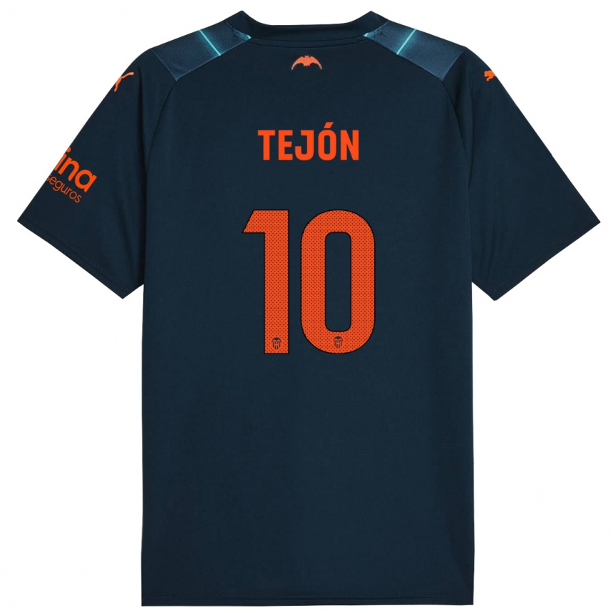 Kids Football Martín Tejón #10 Marine Blue Away Jersey 2023/24 T-Shirt