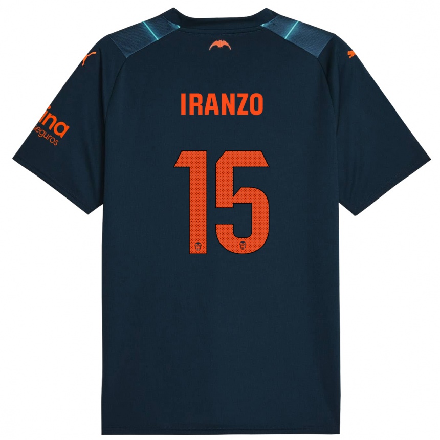 Kids Football Rubén Iranzo #15 Marine Blue Away Jersey 2023/24 T-Shirt