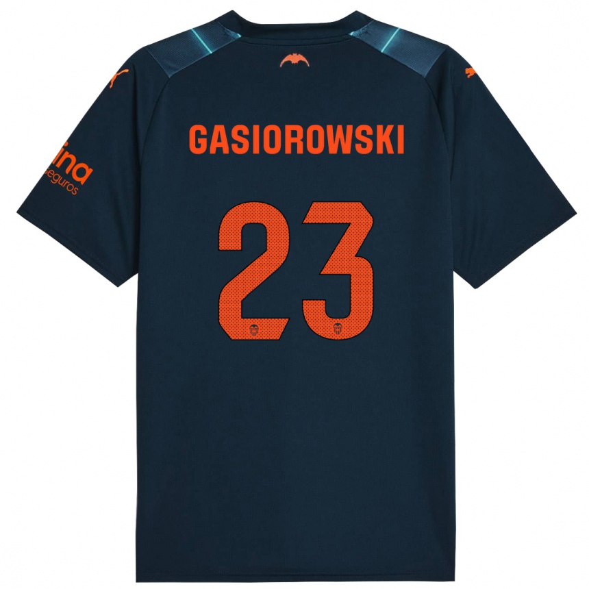 Kids Football Yarek Gasiorowski #23 Marine Blue Away Jersey 2023/24 T-Shirt