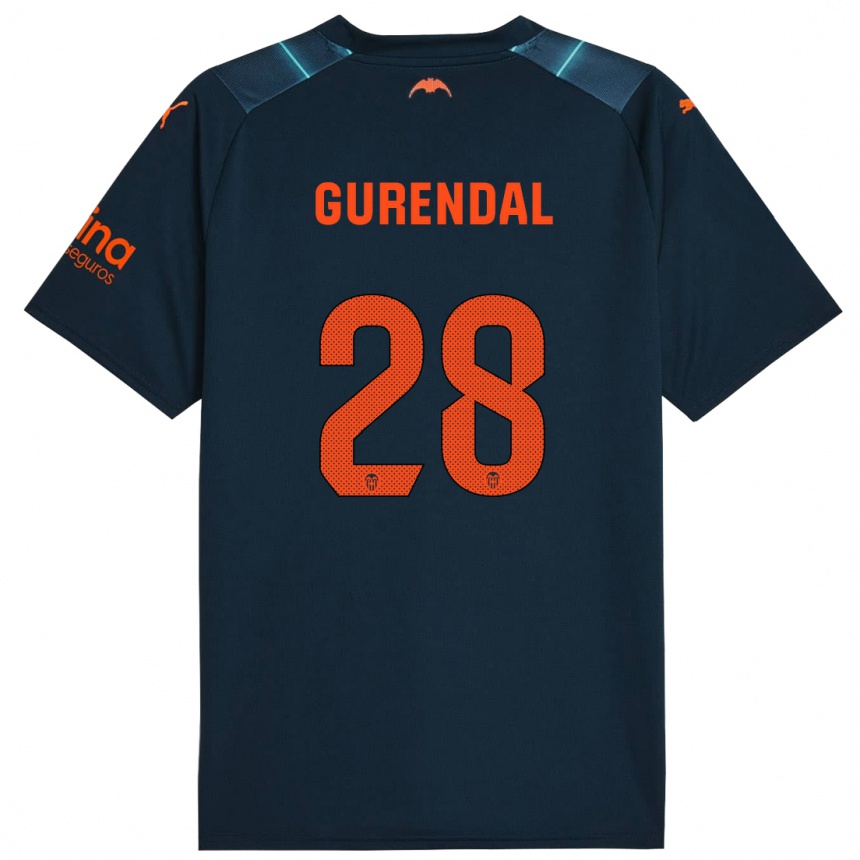 Kids Football Alexander Gurendal #28 Marine Blue Away Jersey 2023/24 T-Shirt