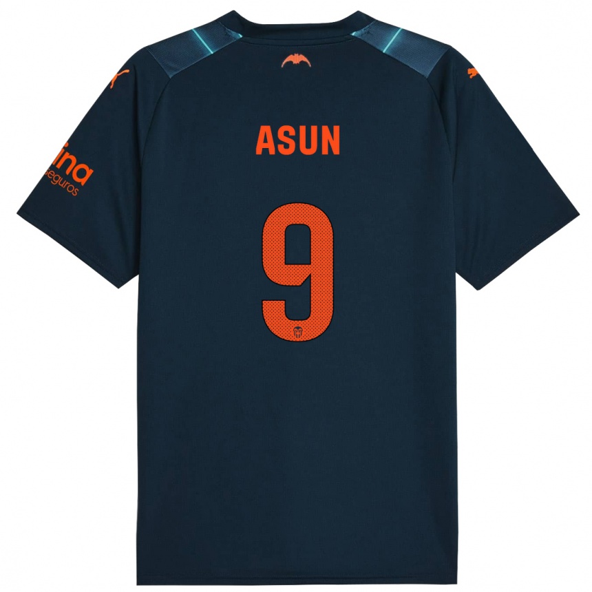 Kids Football Asun #9 Marine Blue Away Jersey 2023/24 T-Shirt