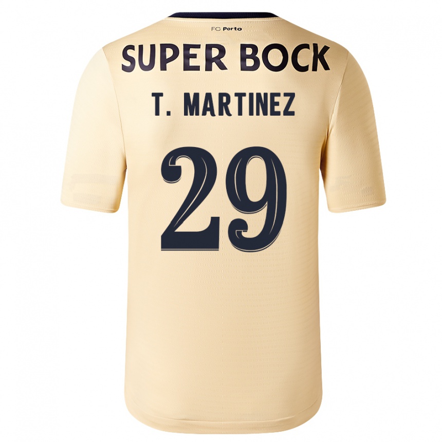 Kids Football Toni Martínez #29 Beige-Golden Away Jersey 2023/24 T-Shirt