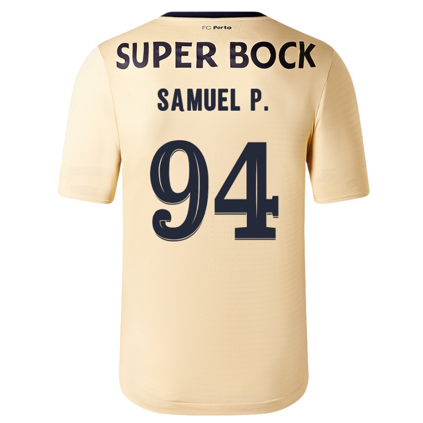 Kids Football Samuel #94 Beige-Golden Away Jersey 2023/24 T-Shirt