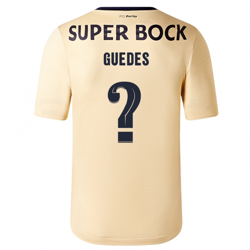 Kids Football Gui Guedes #0 Beige-Golden Away Jersey 2023/24 T-Shirt