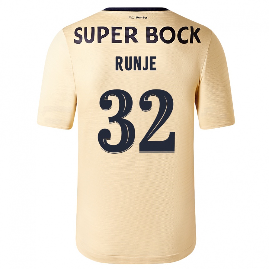 Kids Football Roko Runje #32 Beige-Golden Away Jersey 2023/24 T-Shirt