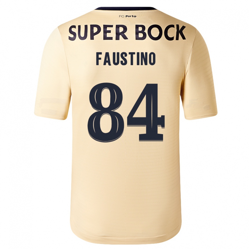 Kids Football Levi Faustino #84 Beige-Golden Away Jersey 2023/24 T-Shirt