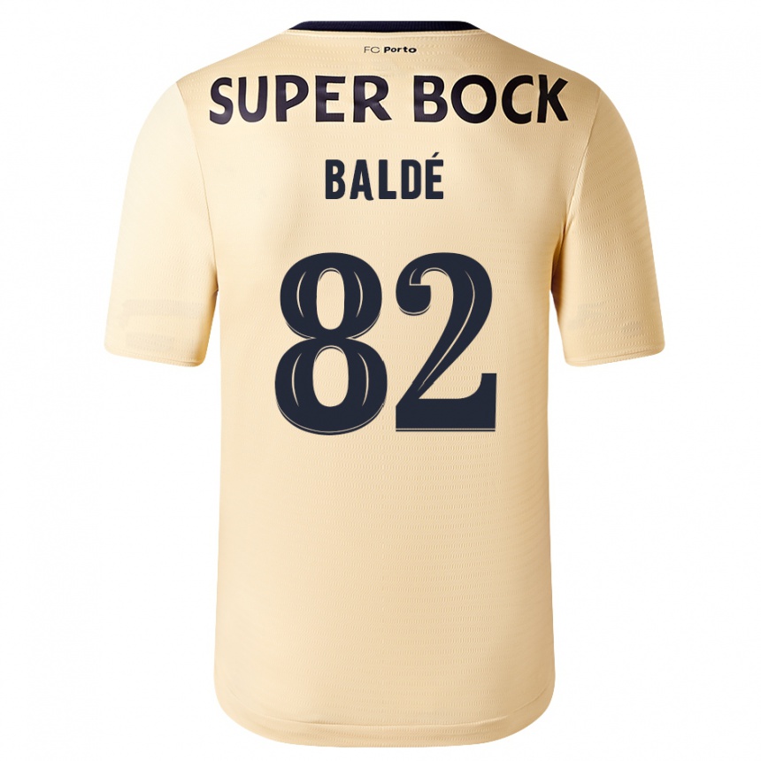 Kids Football Alfa Baldé #82 Beige-Golden Away Jersey 2023/24 T-Shirt