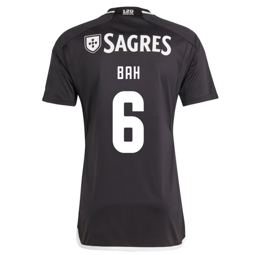 Kids Football Alexander Bah #6 Black Away Jersey 2023/24 T-Shirt