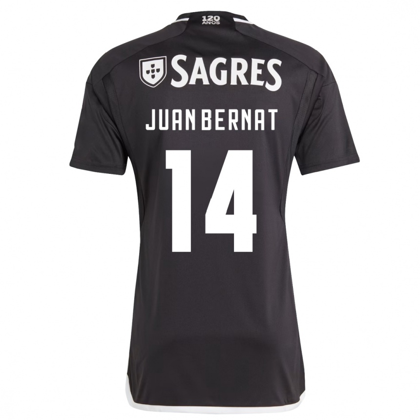 Kids Football Juan Bernat #14 Black Away Jersey 2023/24 T-Shirt