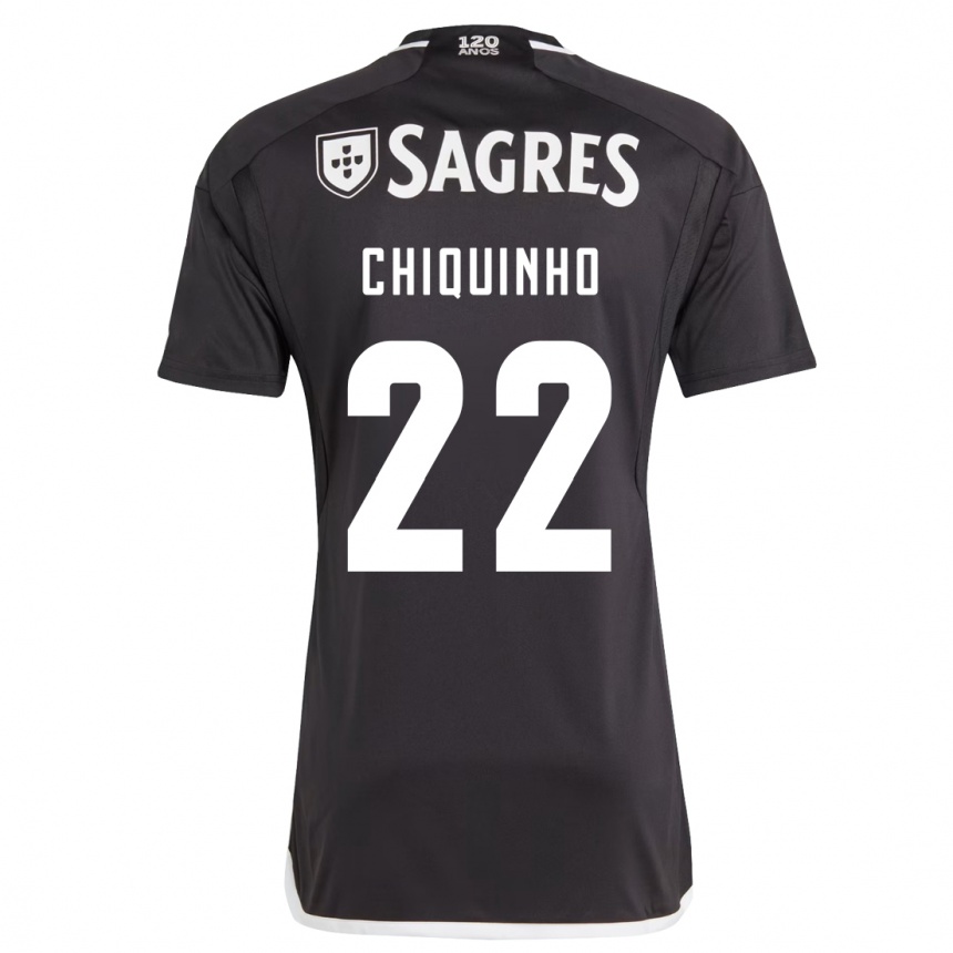 Kids Football Chiquinho #22 Black Away Jersey 2023/24 T-Shirt