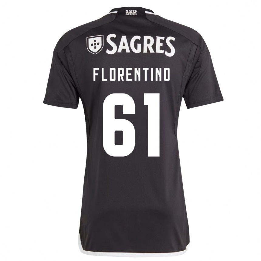 Kids Football Florentino #61 Black Away Jersey 2023/24 T-Shirt