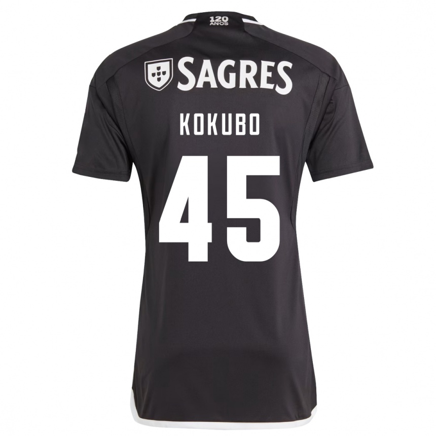 Kids Football Leo Kokubo #45 Black Away Jersey 2023/24 T-Shirt