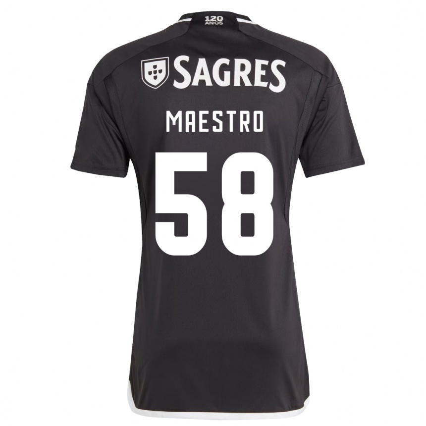 Kids Football Maestro #58 Black Away Jersey 2023/24 T-Shirt