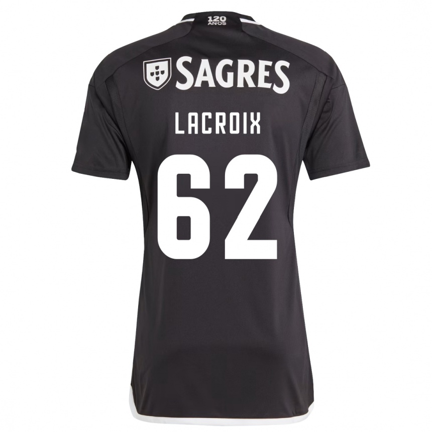 Kids Football Lenny Lacroix #62 Black Away Jersey 2023/24 T-Shirt