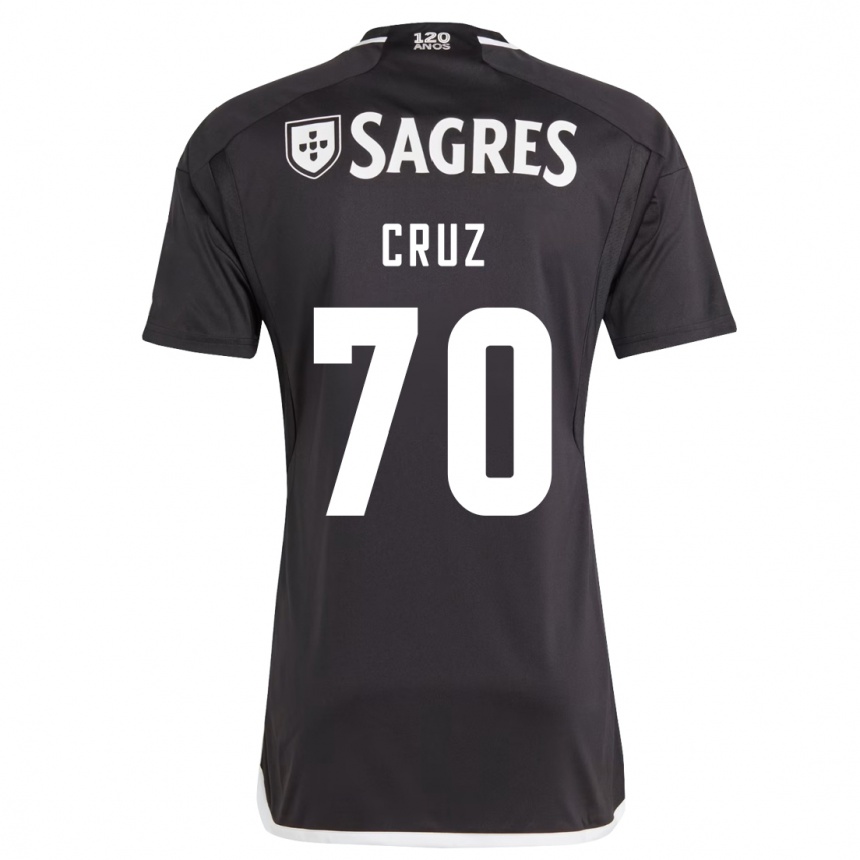 Kids Football Filipe Cruz #70 Black Away Jersey 2023/24 T-Shirt