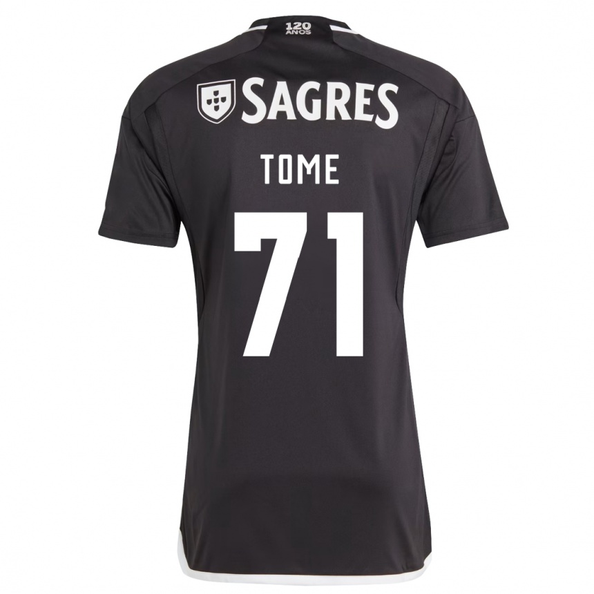 Kids Football João Tomé #71 Black Away Jersey 2023/24 T-Shirt