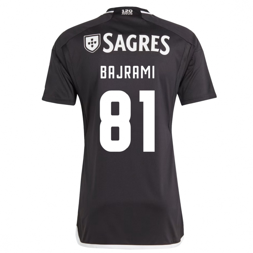 Kids Football Adrian Bajrami #81 Black Away Jersey 2023/24 T-Shirt