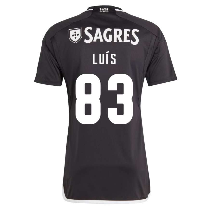 Kids Football Rafael Luís #83 Black Away Jersey 2023/24 T-Shirt