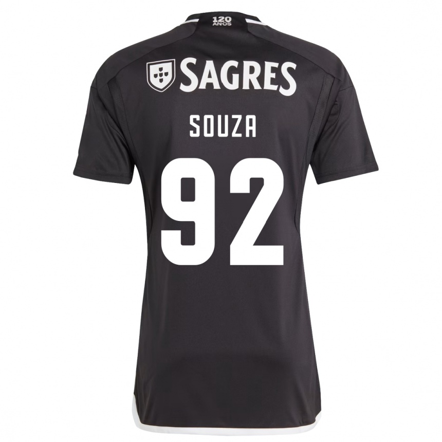 Kids Football Pedro Souza #92 Black Away Jersey 2023/24 T-Shirt