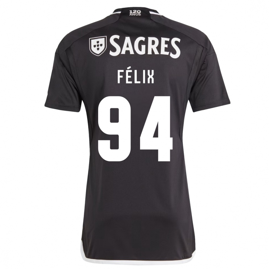 Kids Football Hugo Félix #94 Black Away Jersey 2023/24 T-Shirt