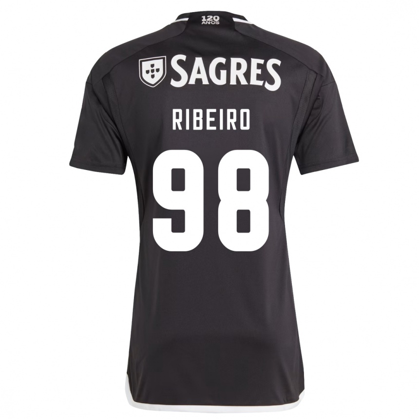 Kids Football Ricardo Ribeiro #98 Black Away Jersey 2023/24 T-Shirt