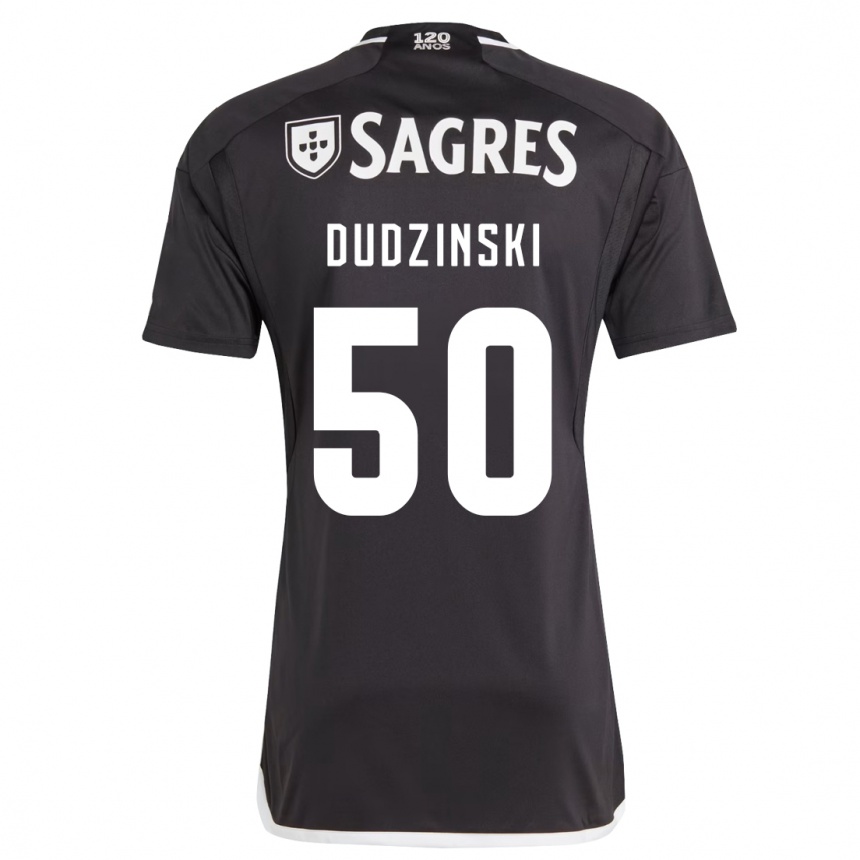 Kids Football Marcel Dudzinski #50 Black Away Jersey 2023/24 T-Shirt