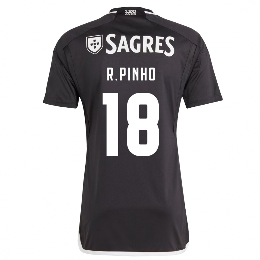 Kids Football Rodrigo Pinho #18 Black Away Jersey 2023/24 T-Shirt