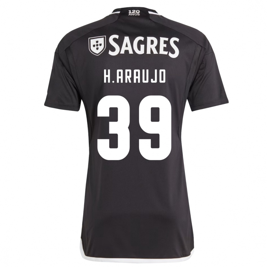 Kids Football Henrique Araujo #39 Black Away Jersey 2023/24 T-Shirt