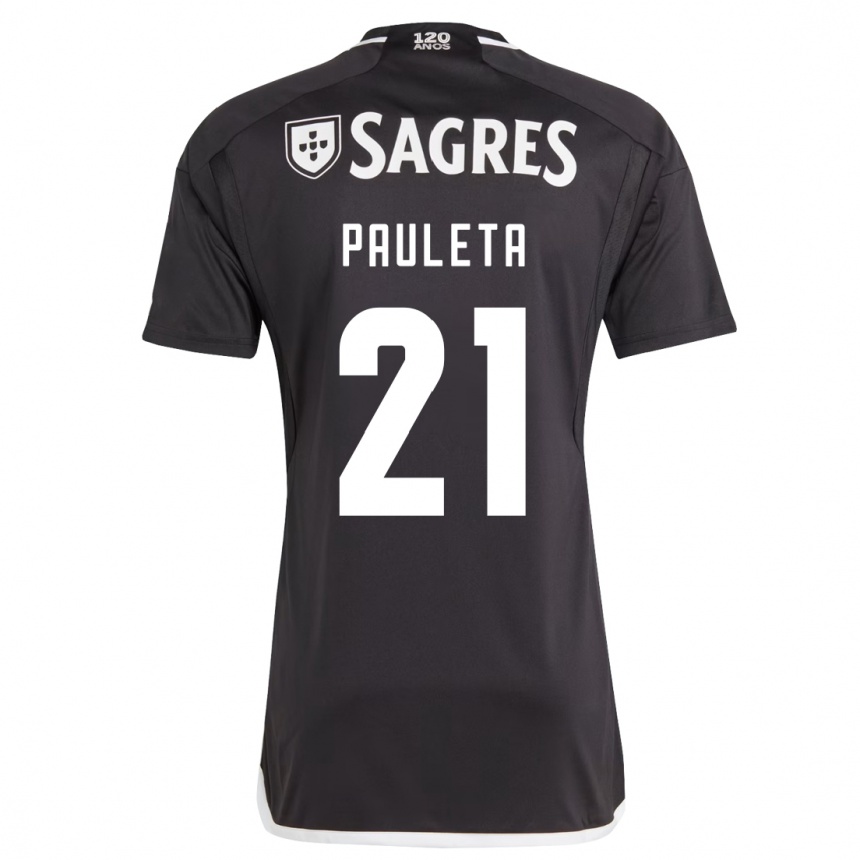 Kids Football Pauleta #21 Black Away Jersey 2023/24 T-Shirt