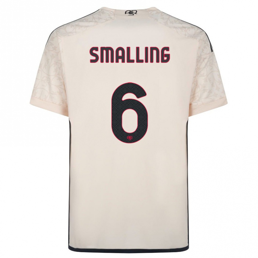 Kids Football Chris Smalling #6 Off-White Away Jersey 2023/24 T-Shirt