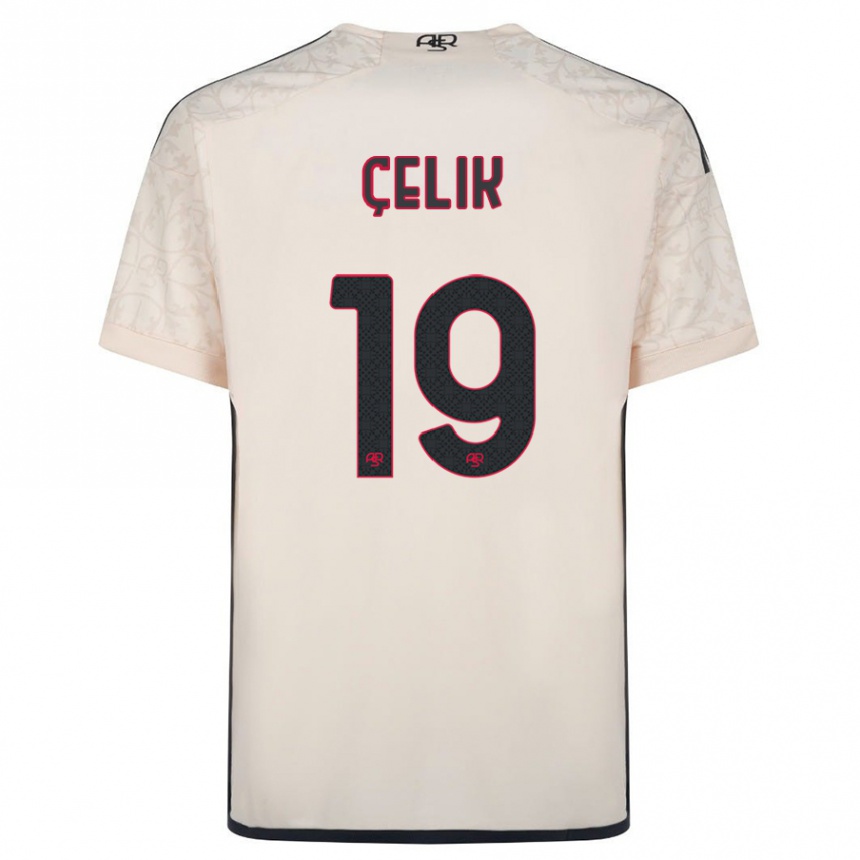 Kids Football Zeki Celik #19 Off-White Away Jersey 2023/24 T-Shirt