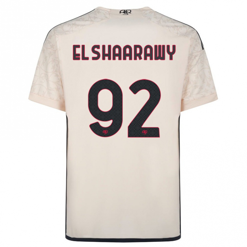 Kids Football Stephan El Shaarawy #92 Off-White Away Jersey 2023/24 T-Shirt