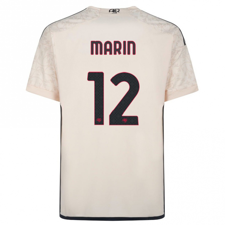 Kids Football Renato Marin #12 Off-White Away Jersey 2023/24 T-Shirt