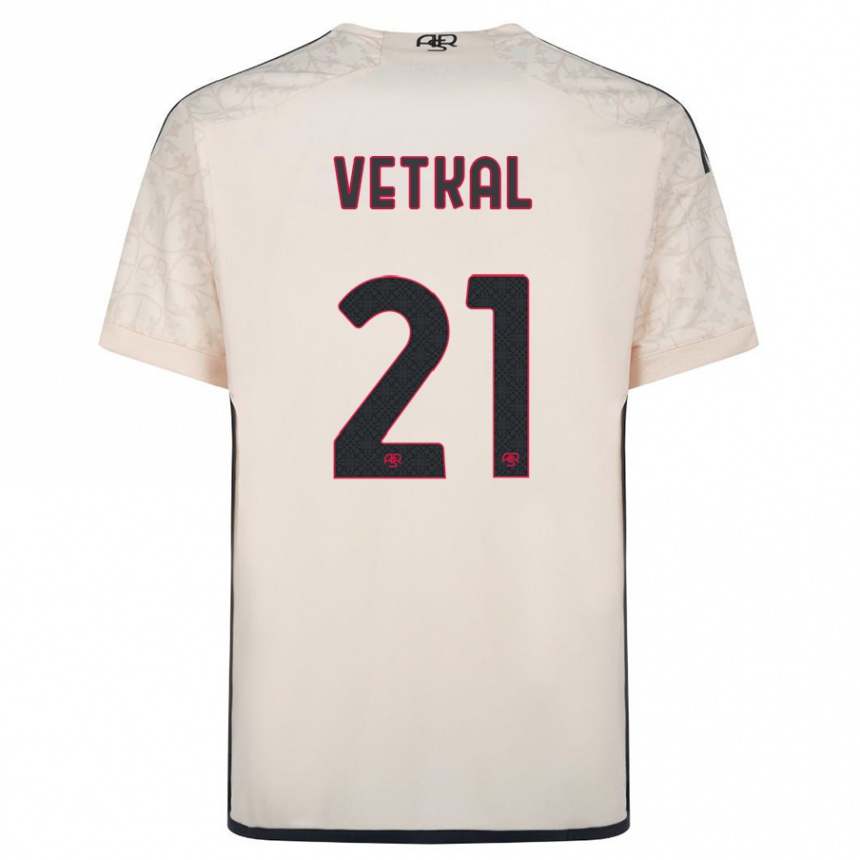 Kids Football Martin Vetkal #21 Off-White Away Jersey 2023/24 T-Shirt