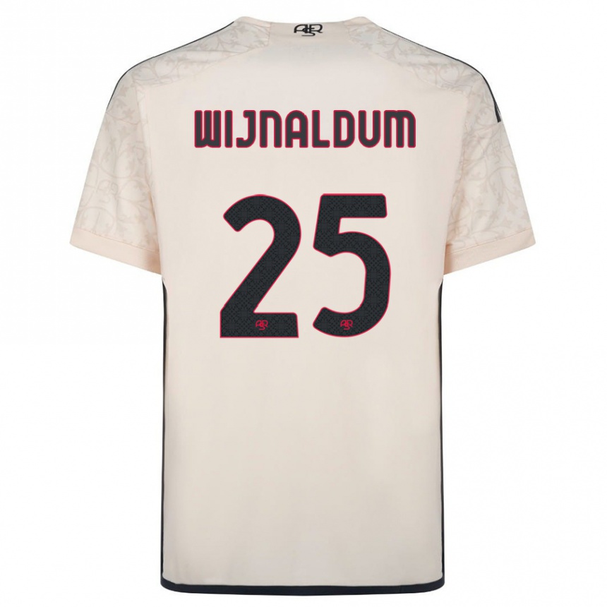 Kids Football Georginio Wijnaldum #25 Off-White Away Jersey 2023/24 T-Shirt