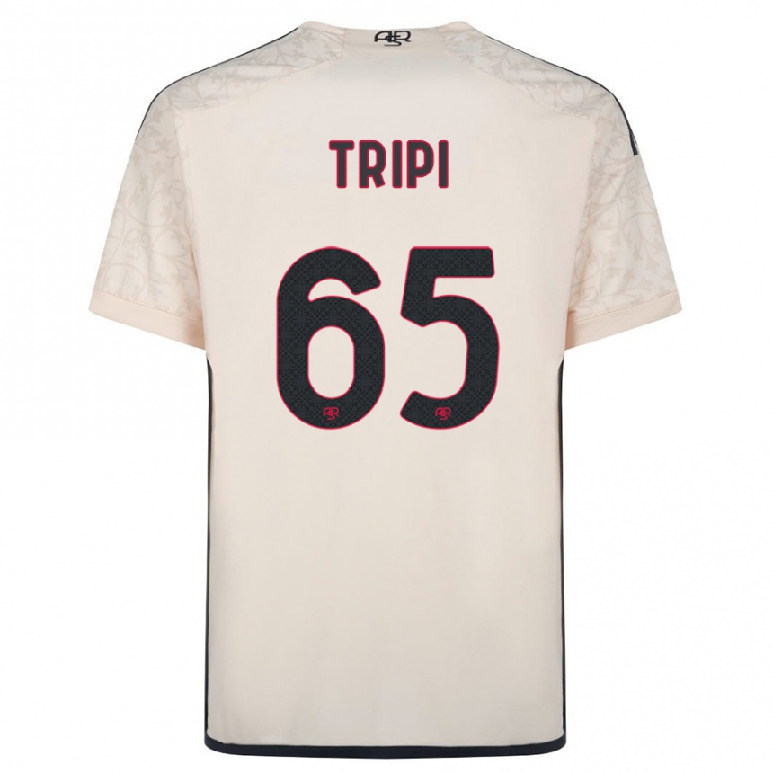 Kids Football Filippo Tripi #65 Off-White Away Jersey 2023/24 T-Shirt