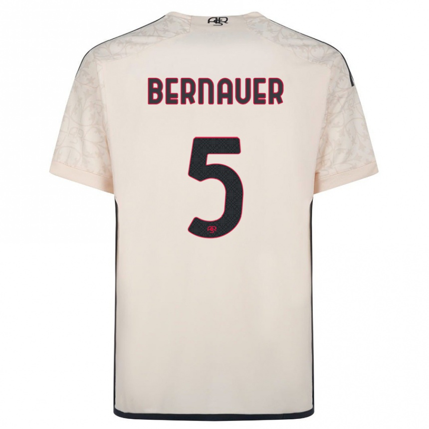 Kids Football Vanessa Bernauer #5 Off-White Away Jersey 2023/24 T-Shirt