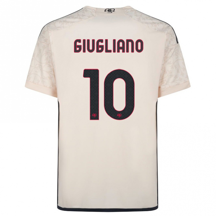 Kids Football Manuela Giugliano #10 Off-White Away Jersey 2023/24 T-Shirt