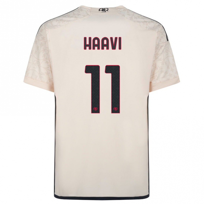 Kids Football Emilie Haavi #11 Off-White Away Jersey 2023/24 T-Shirt