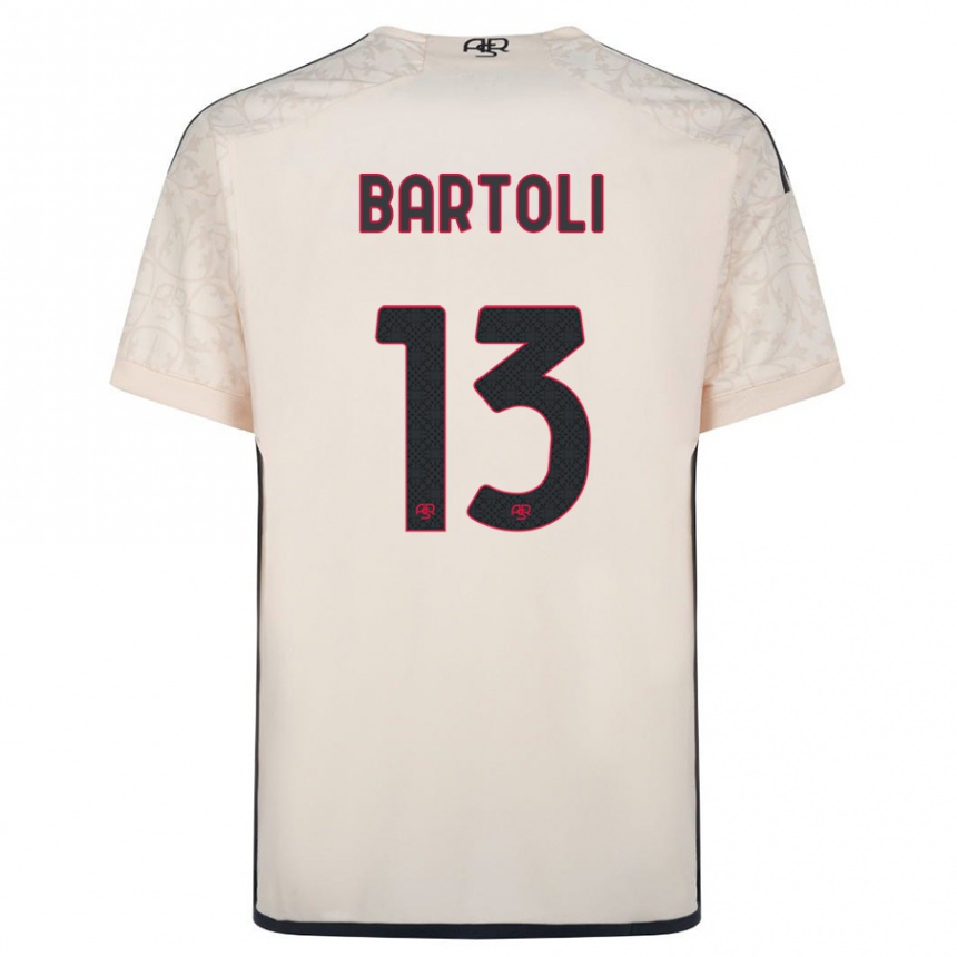 Kids Football Elisa Bartoli #13 Off-White Away Jersey 2023/24 T-Shirt