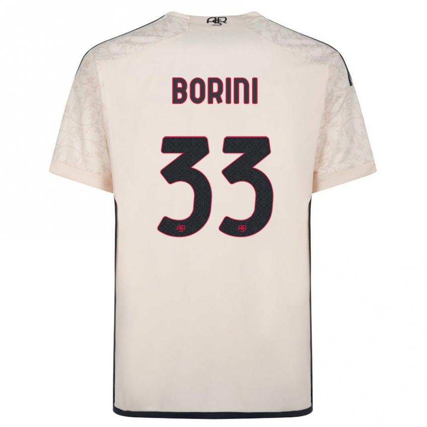 Kids Football Joyce Borini #33 Off-White Away Jersey 2023/24 T-Shirt