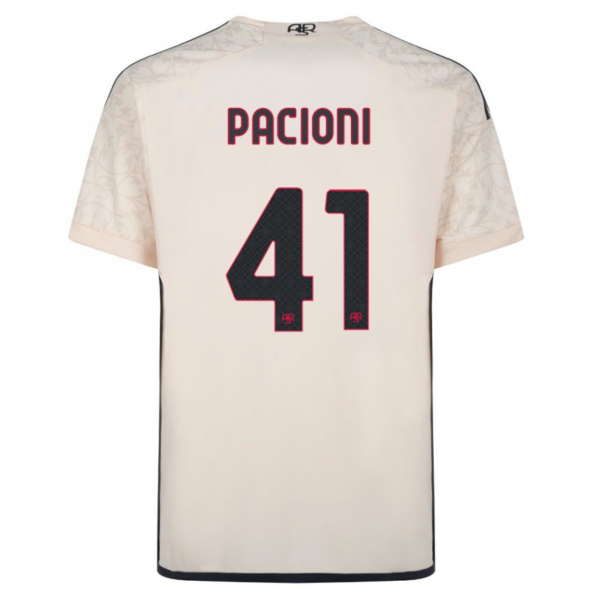 Kids Football Eleonora Pacioni #41 Off-White Away Jersey 2023/24 T-Shirt