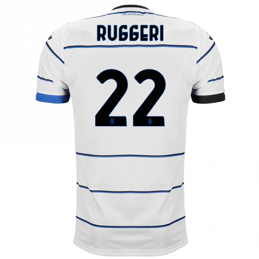 Kids Football Matteo Ruggeri #22 White Away Jersey 2023/24 T-Shirt