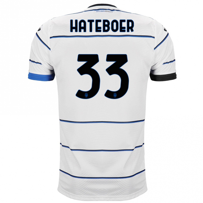 Kids Football Hans Hateboer #33 White Away Jersey 2023/24 T-Shirt