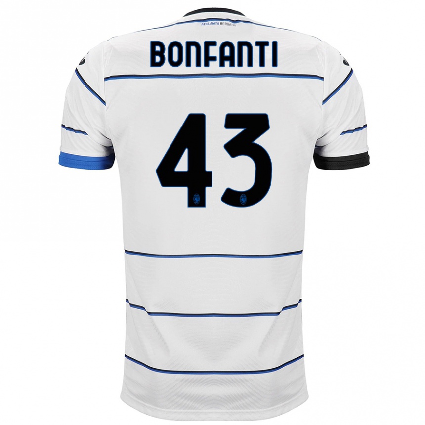 Kids Football Giovanni Bonfanti #43 White Away Jersey 2023/24 T-Shirt